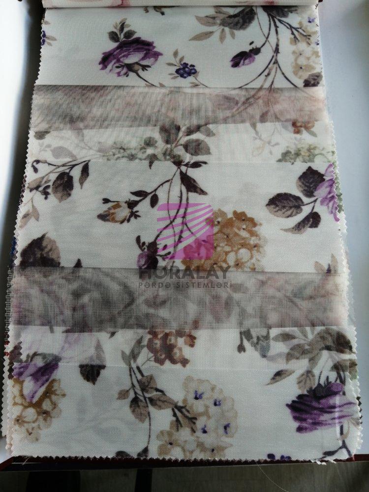 Baskılı Zebra pərdə